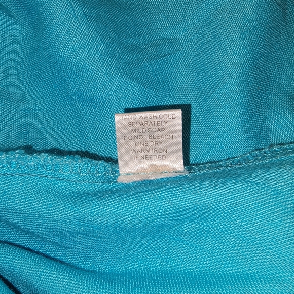 Super Cute Linen Teal Button-Up Hooded Jacket Size XL - Picture 13 of 15